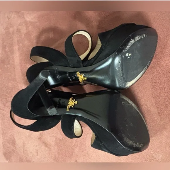 Prada Black Strappy Heels - Picture 7 of 8